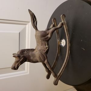 Vintage Brass / Bronze MCM Rocking Horse 7.25"